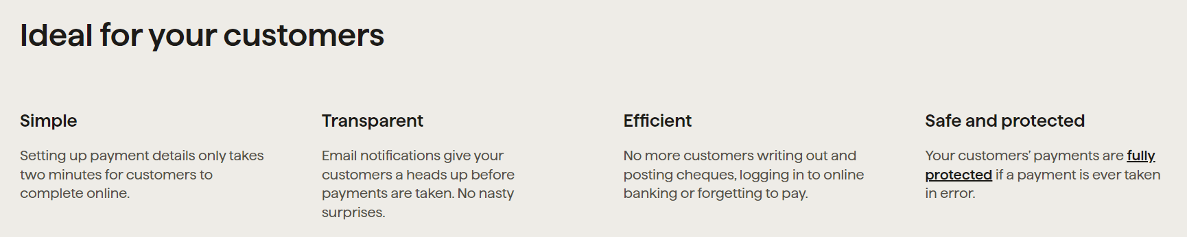 GoCardless - ideal for your customers